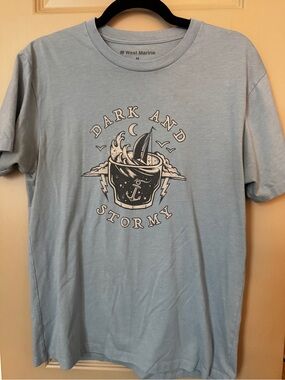 West Marine Light Blue 'Dark and Stormy' Graphic Short-Sleeve Tee